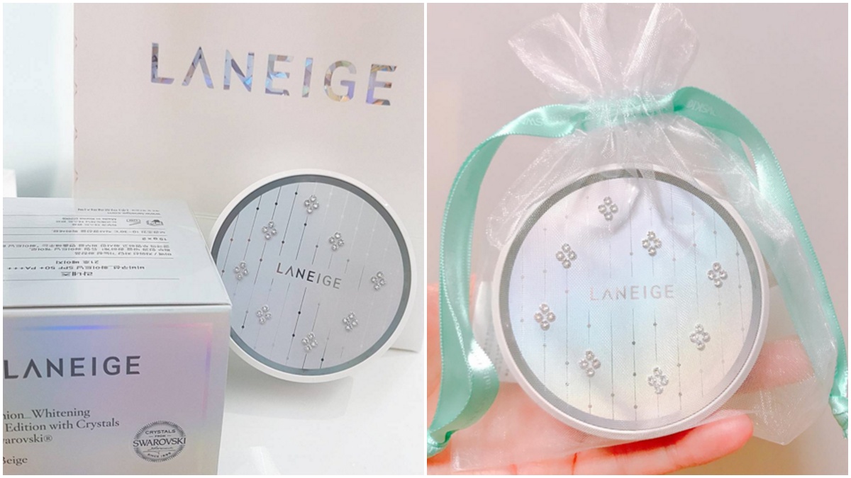 兰芝哑光气垫小绿盒,兰芝以前一款白色盖子气垫