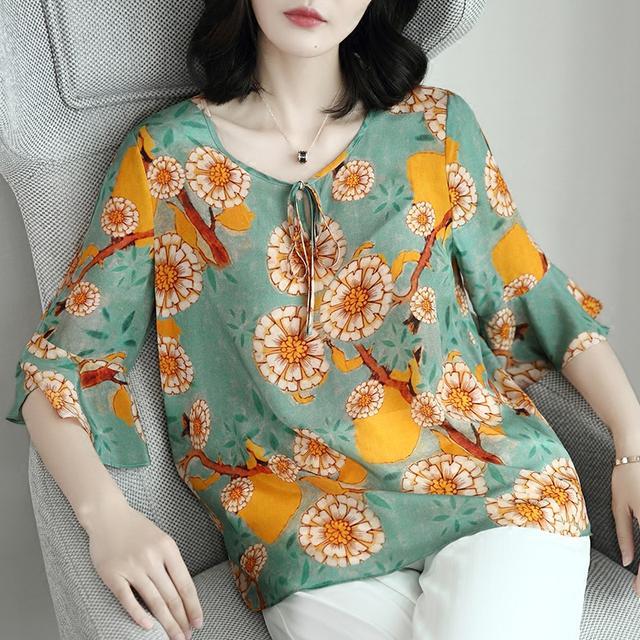 50岁女士气质套装高端穿搭,40岁正宗真丝上衣内搭