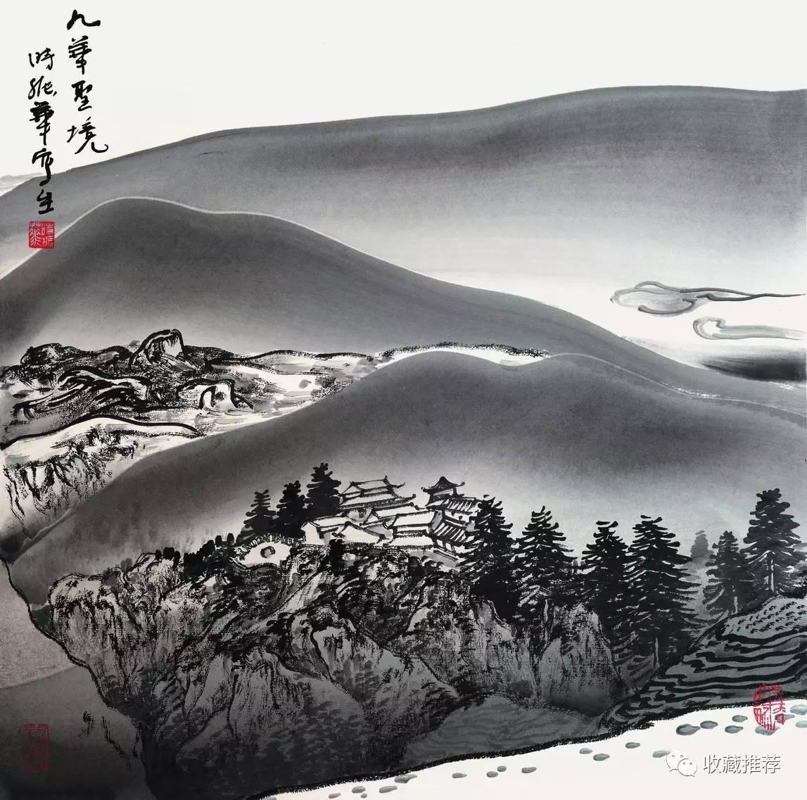 著名画家时振华与他的山水画