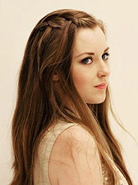 鱼骨辫半扎发编发教程简单好看,儿童刘海编发鱼骨辫