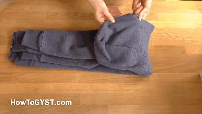 衣服怎么叠放在柜子里整齐,怎么叠衣服又快又整齐