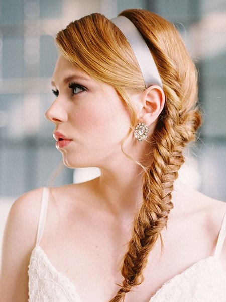 鱼骨辫半扎发编发教程简单好看,侧编刘海编发教程简单又好看