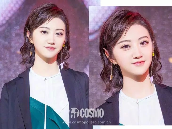 杨幂同款八字卷刘海教程,杨幂同款发型法式刘海