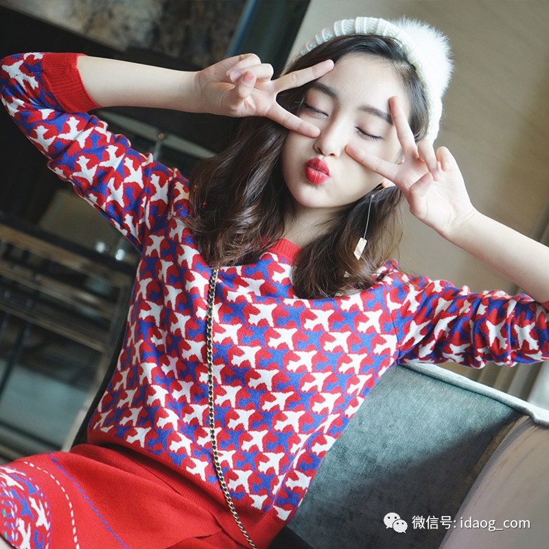 秋冬针织裙套装时髦,慵懒风针织套装裙