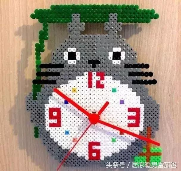 大家一起做手工,拼豆豆简单作品