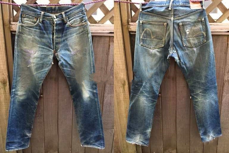 探秘牛仔裤色落篇之日本产Evisu福神NO2直筒版型养3年半（入门首选）