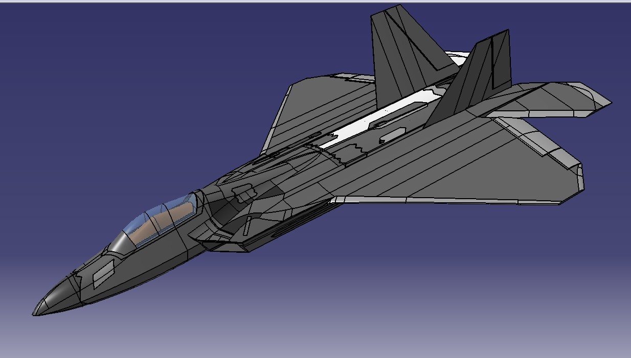 f-22手工制作战斗机模型图纸,f-117隐形战斗机航模图纸