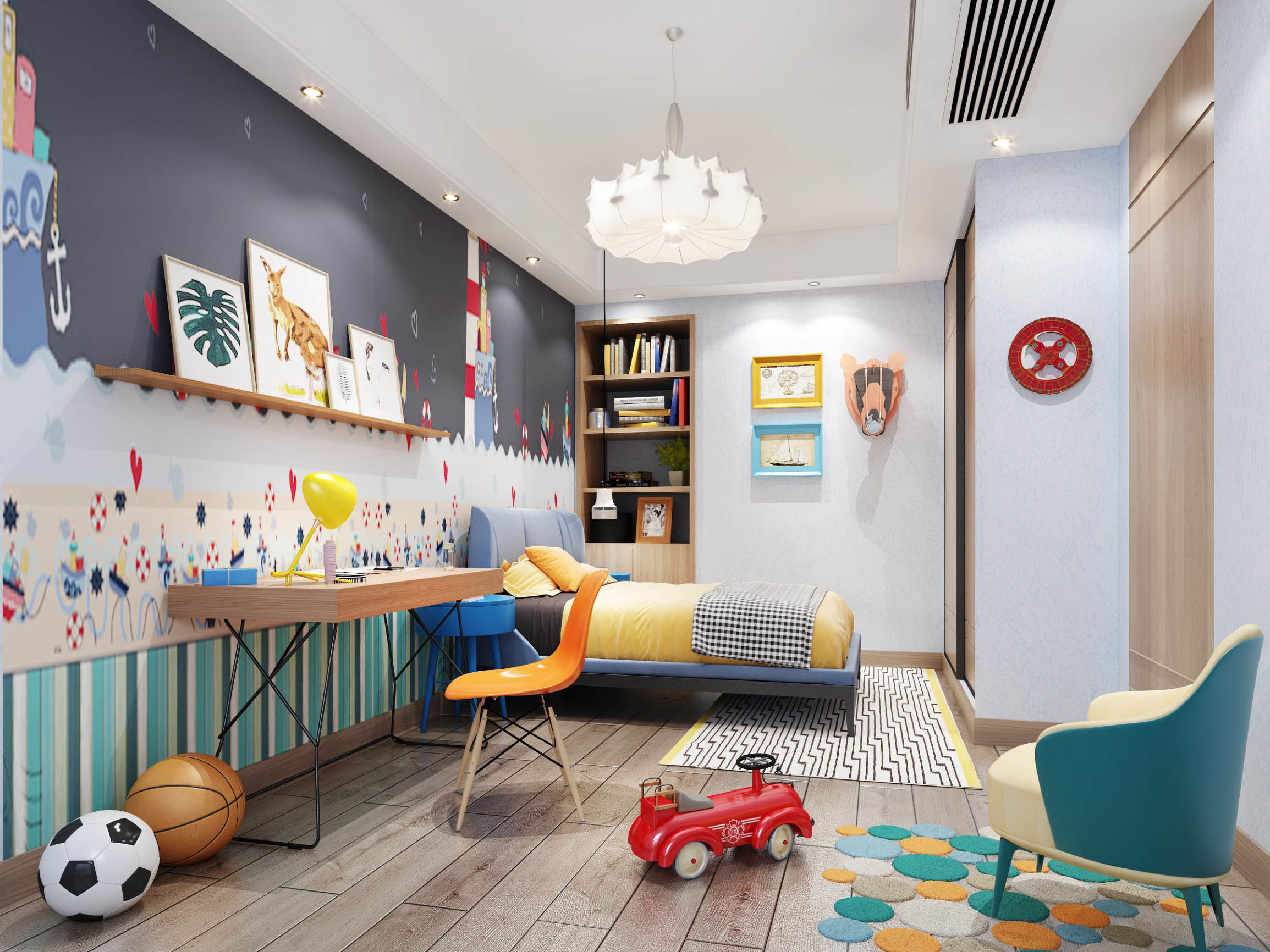 4-5岁儿童房装修风格,7-12岁儿童房装修风格简单