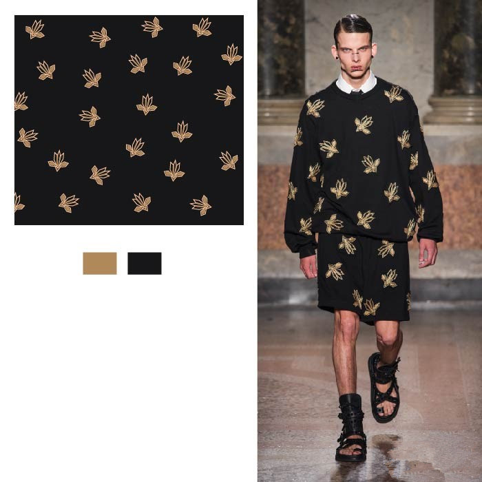 秀场系列服装配色效果图,彩色印花时尚秀图片高清