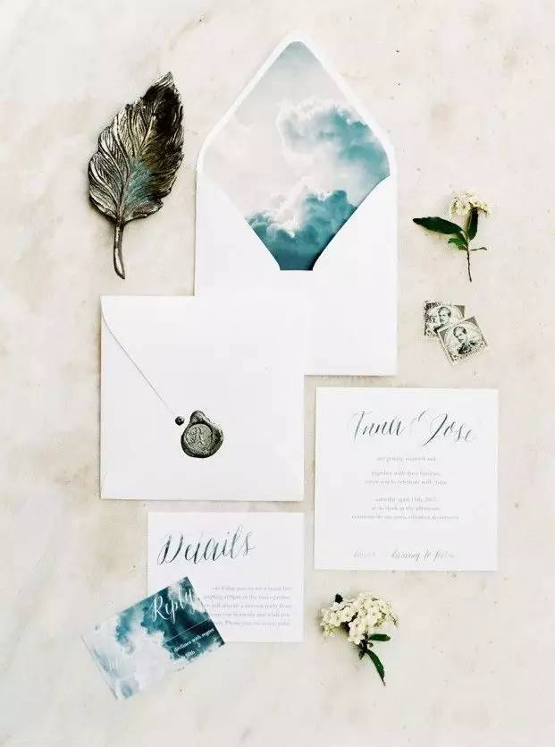 复古婚礼请柬心形,超有设计感的婚礼请柬模板