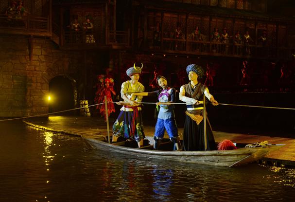 湖南张家界民俗大戏魅力湘西,湖南边城表演