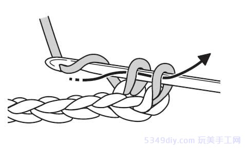 钩针平针锁针织法,钩针短针加针教程