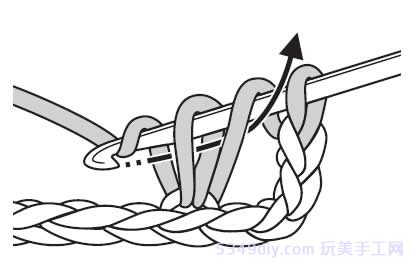 钩帽子的短针和长针的钩法,两个短针一个长针怎样加针