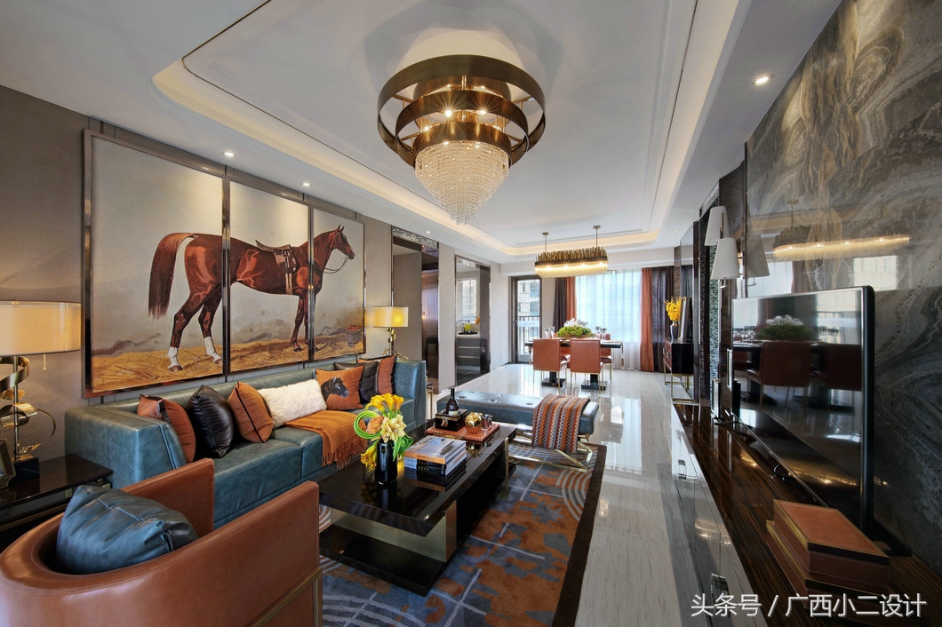 房屋装修风格效果图餐厅客厅一体,各种房间风格装修效果图