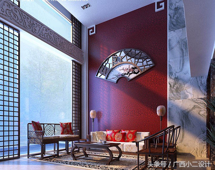 漂亮的中式客厅设计效果图,新中式风格客厅效果图