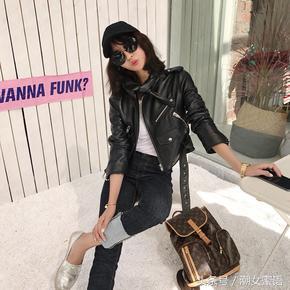 短领皮夹克穿搭,短款皮夹克的穿搭