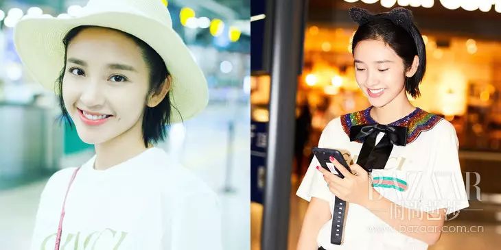 唐艺昕刘海短发,唐艺昕的短发造型