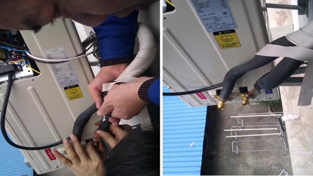 抚顺空气源热泵安装,空气源热泵热风机安装视频