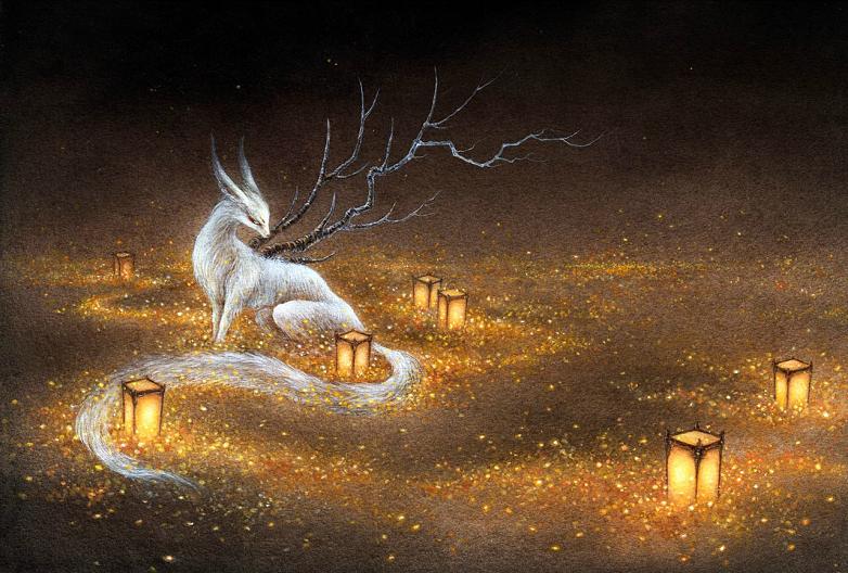 中国百鬼画作,一双巧手作画