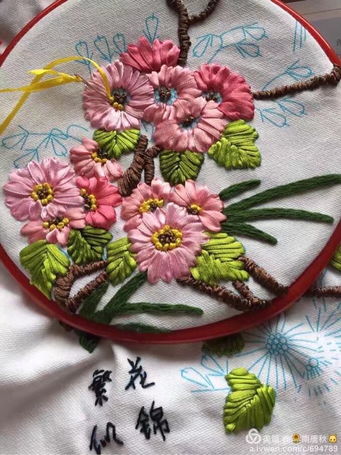 丝带绣挂画客厅最新教学,丝带绣欧式挂画教程