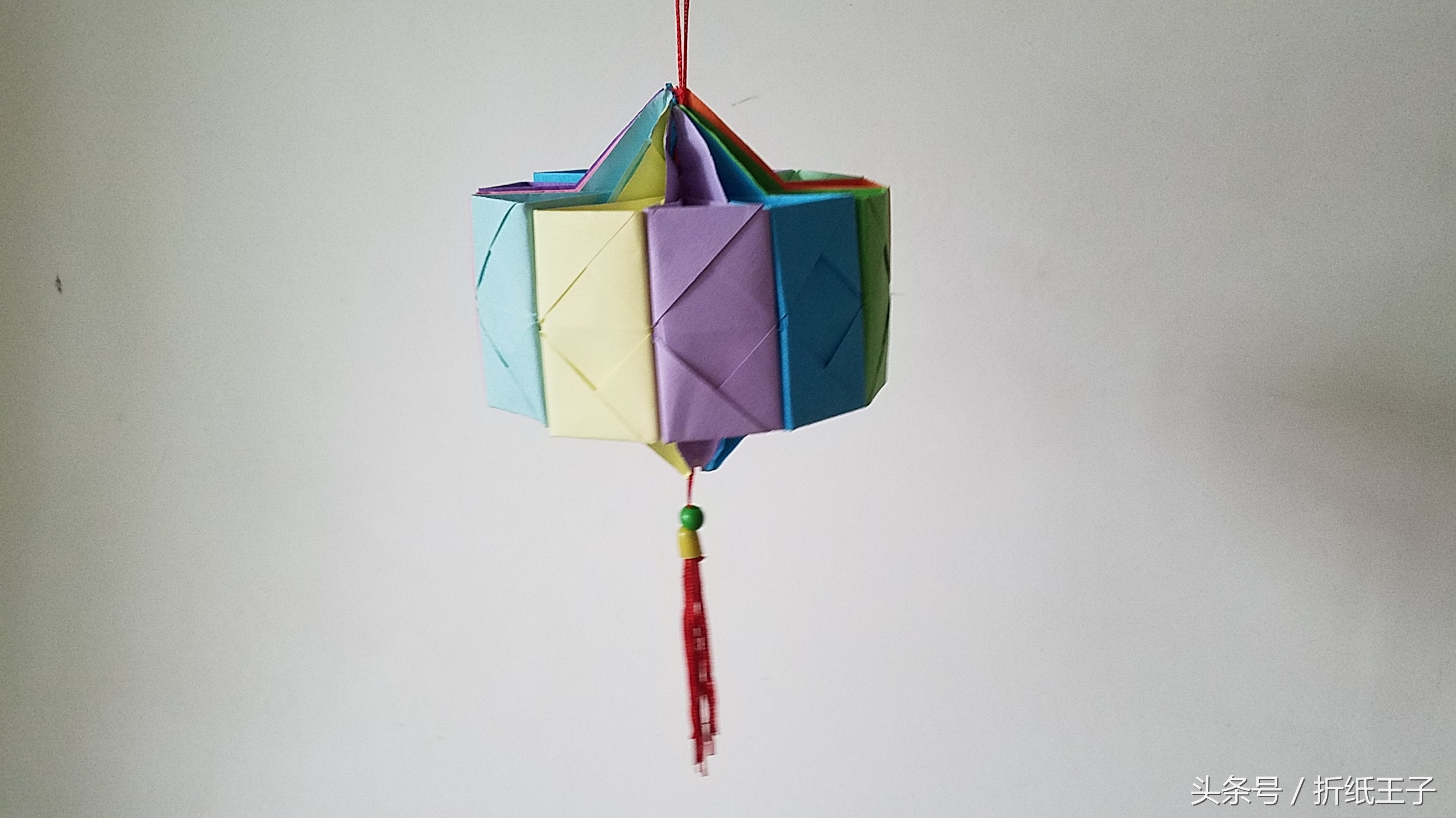 怎么折纸灯笼教程,手工折纸花朵灯笼