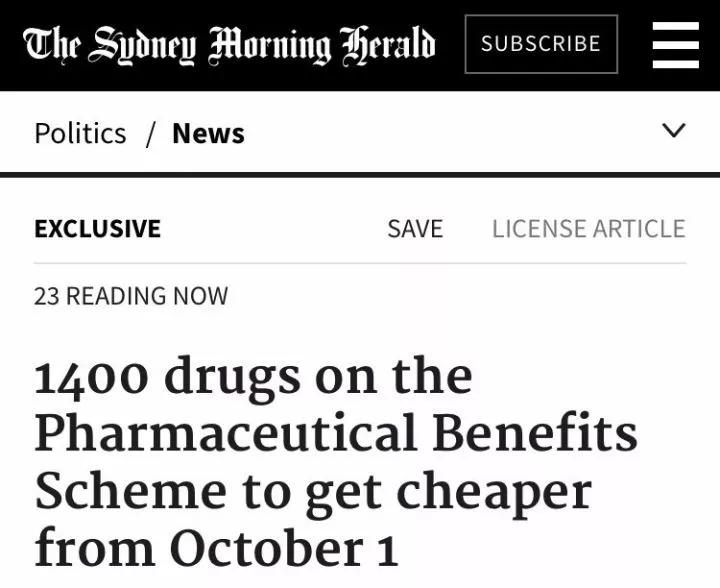 澳洲人幸福坏了！千余种药物大降价！多种药物便宜到想哭！