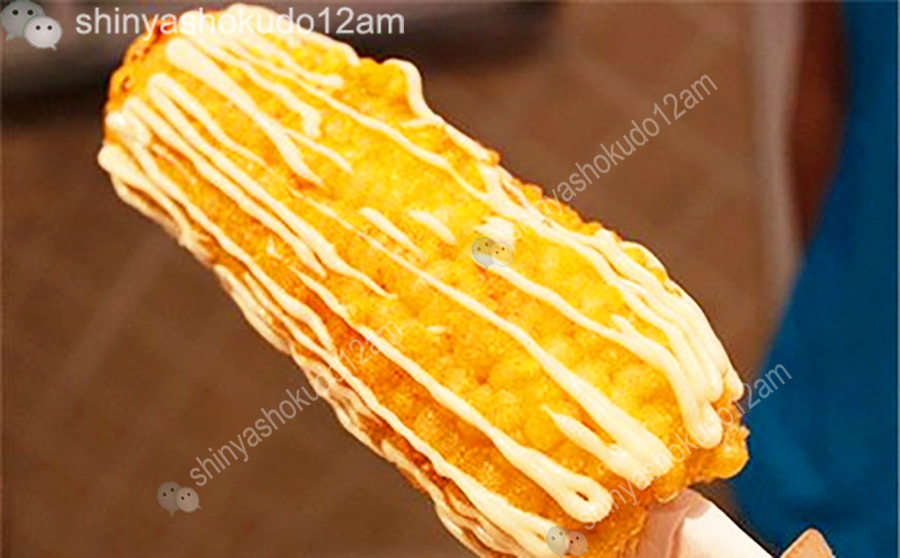 街头小吃玉米芝士,脆皮玉米香肠家常做法