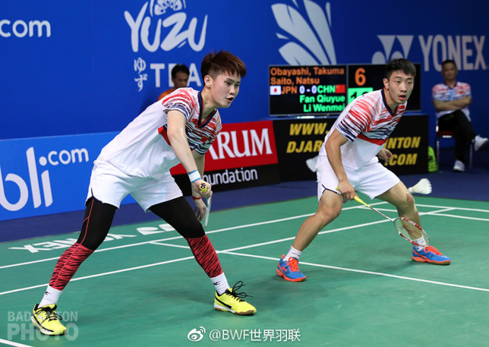 国羽小将组合夺冠,国羽小将展风采力克印尼老将