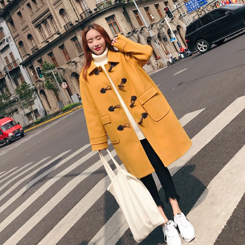 牛角扣大衣怎么搭配减龄,减龄牛角扣羊绒大衣