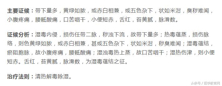 中医带下的辨证分型,带下过多的中医辨证论治口诀