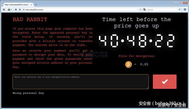 传播速度堪比WannaCry的“坏兔子”勒索软件占领东欧