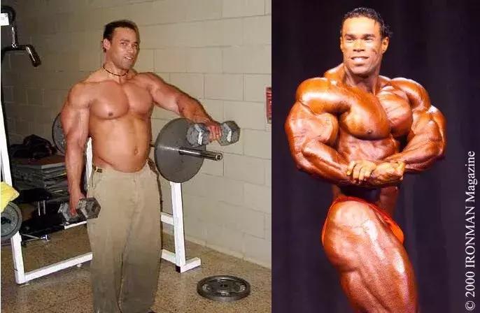 健美运动员停止健身一年后的样子,健美运动员减脂前后对比照