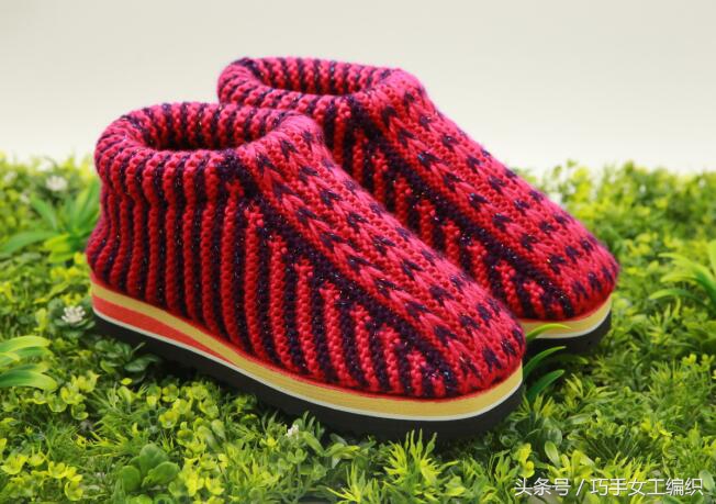 小辫子花棉鞋起针说明,中间蝴蝶花棉鞋详细教程