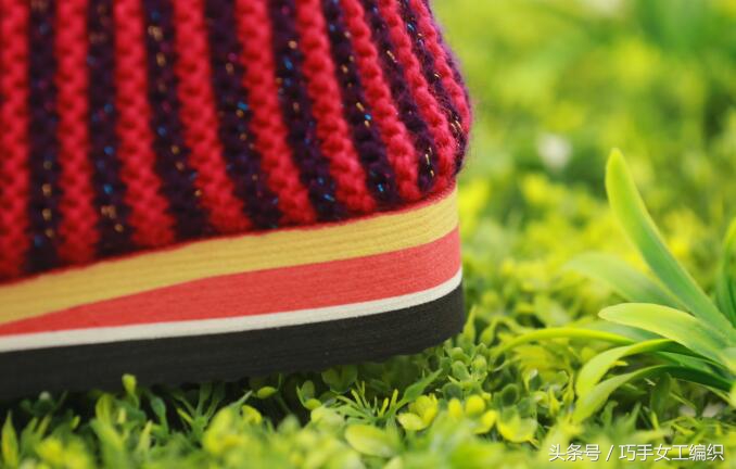 小辫子花棉鞋起针说明,中间蝴蝶花棉鞋详细教程