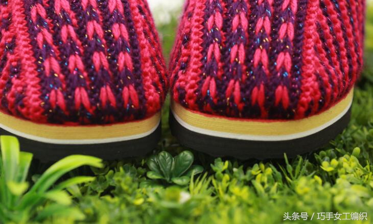 小辫子花棉鞋起针说明,中间蝴蝶花棉鞋详细教程