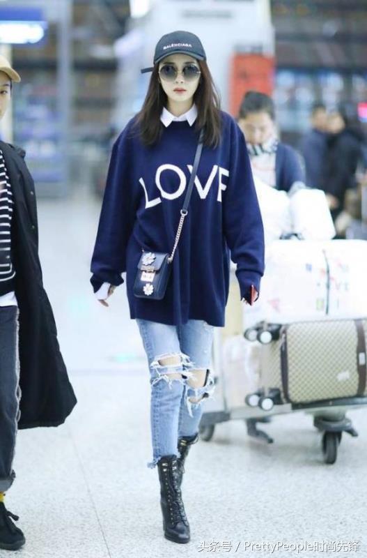 杨幂同款有设计感的卫衣,杨幂oversize卫衣图片