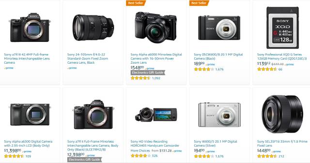 美国线上市场最受欢迎的摄像产品品牌及热卖品TOP30