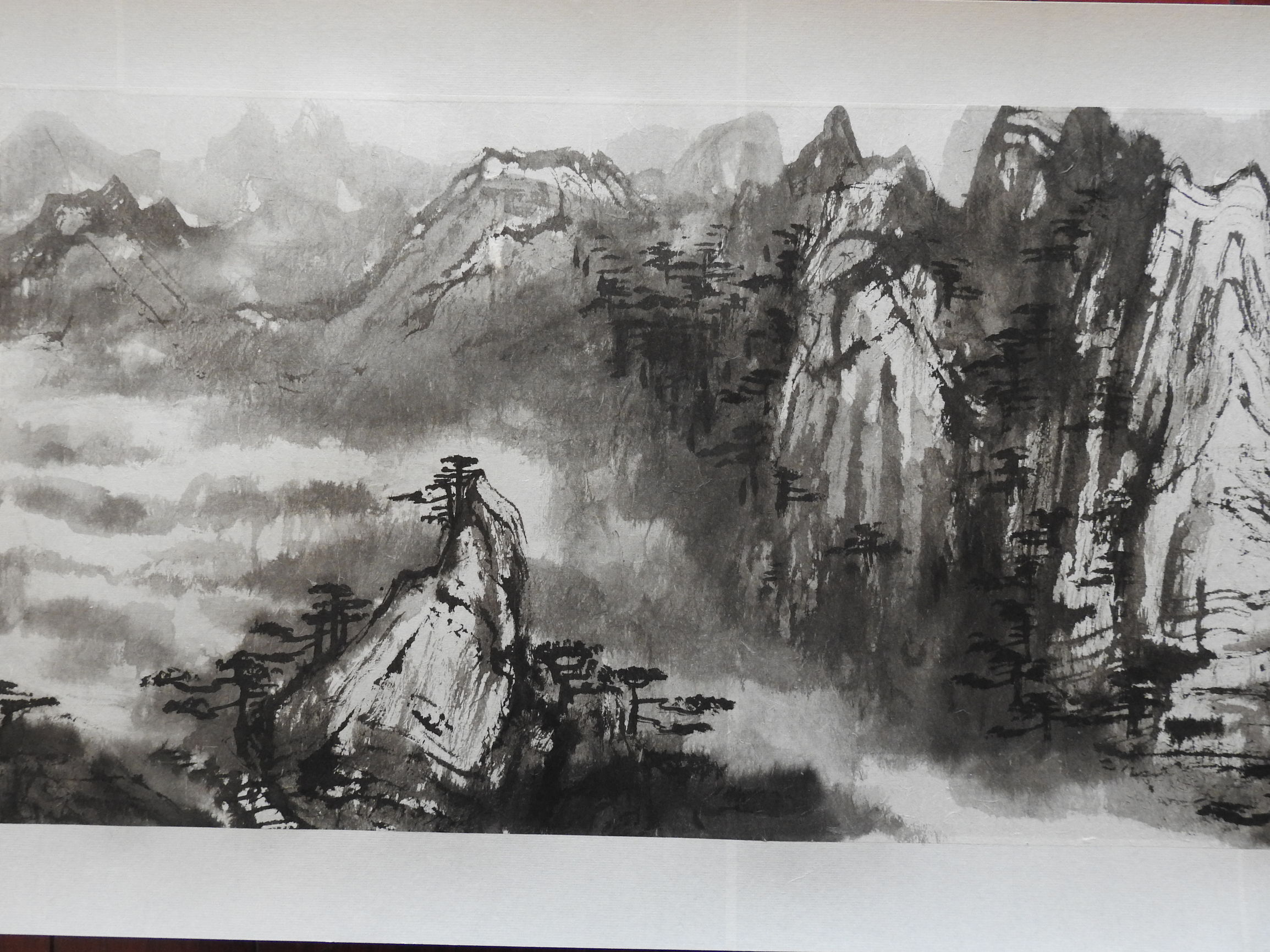 千峰竞秀国画,最美山水图黄山