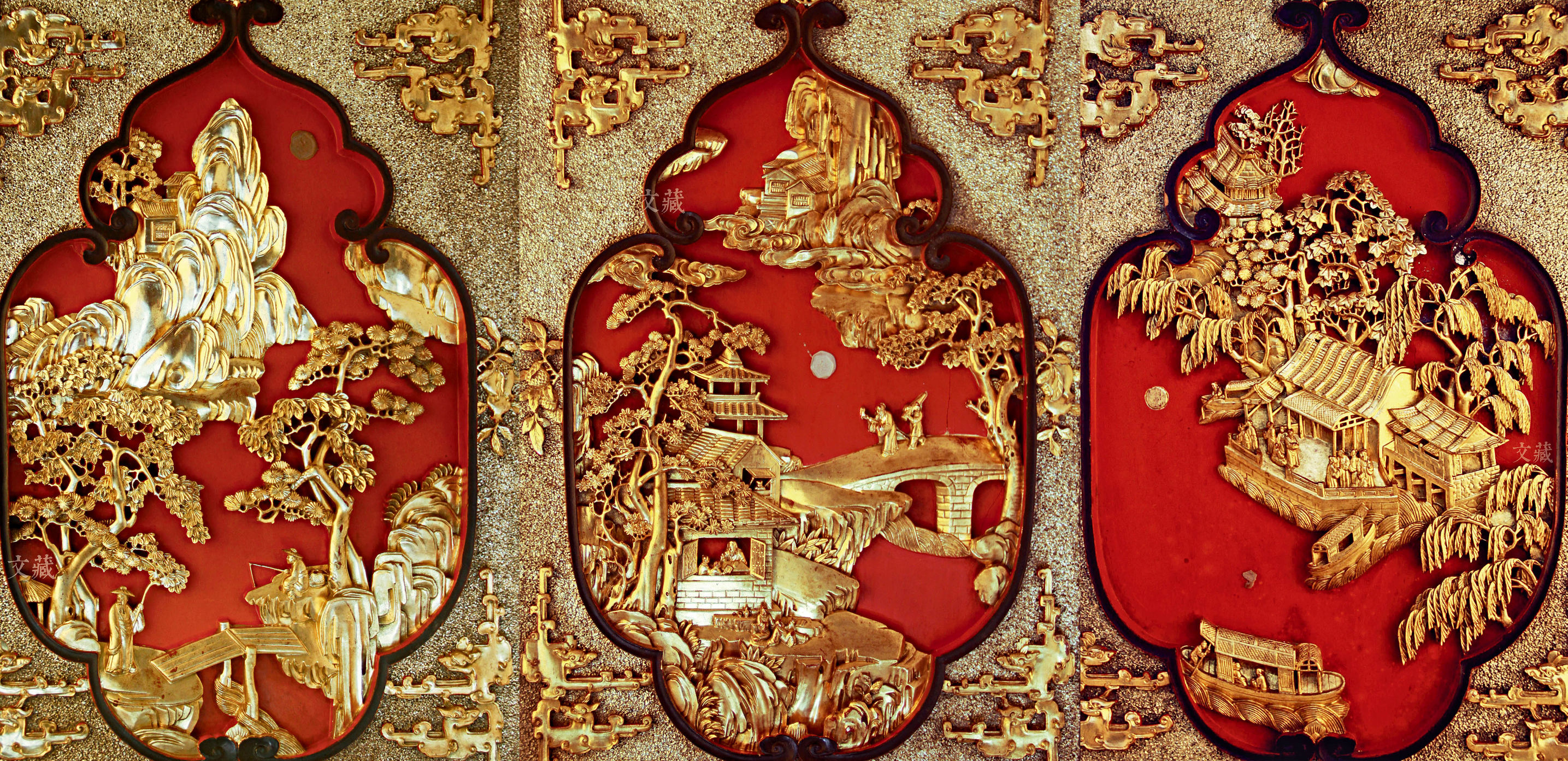 金漆木雕珍品,漆金木雕