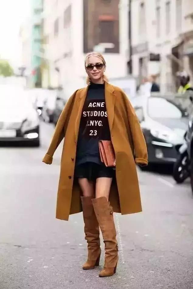 靴子长筒靴过膝搭配,过膝超长靴子穿搭