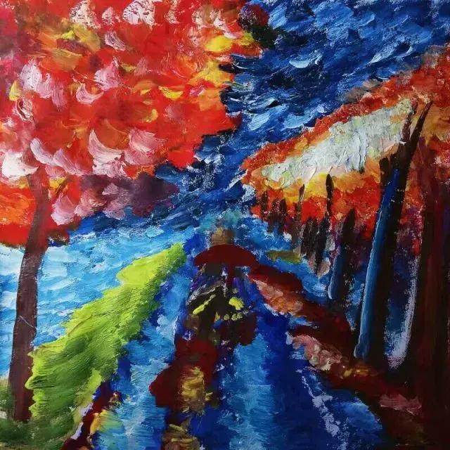 历城二中美术作品,手绘印象城市