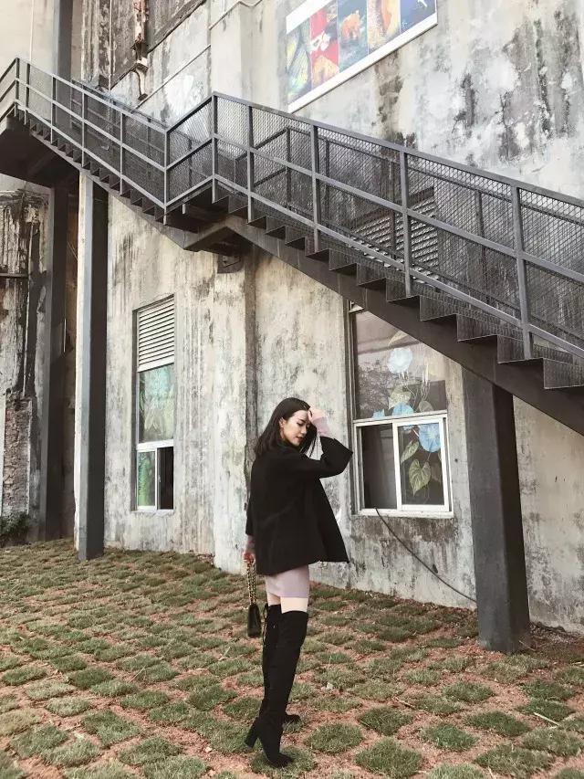 小白靴长筒冬季穿搭,爱穿搭爱搭配冬天