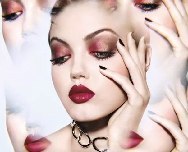 dior迪奥圣诞限定蓝金口红,dior迪奥秋季时装限定丝绒口红720