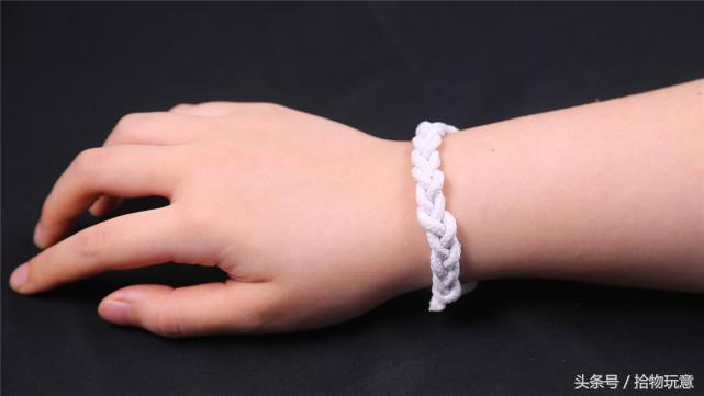 旧鞋带编织手工制作,简易松紧鞋带废物利用