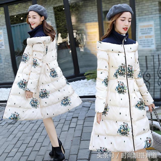 40至50岁女羽绒棉服中长款,中长款羽绒棉服女款爆款2020