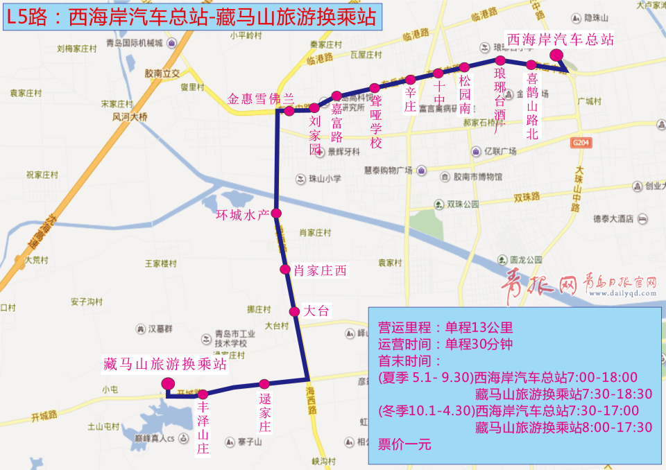 西海岸新区东西快速路全段线路图,西海岸公交调整最新消息