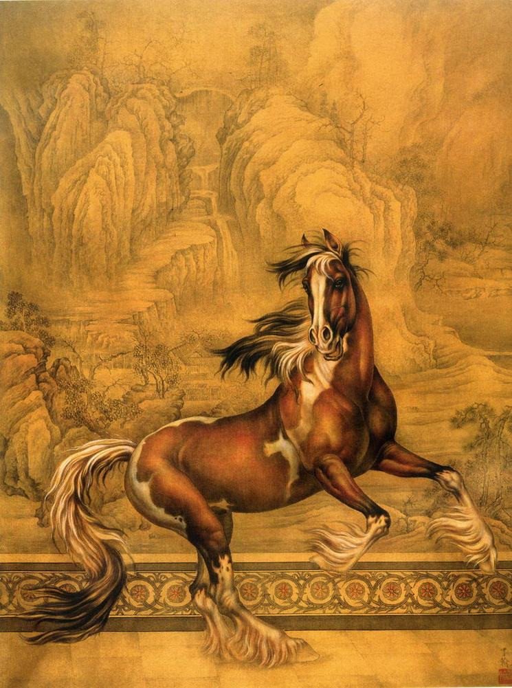 乾隆八骏工笔图,名家写意八骏图大全