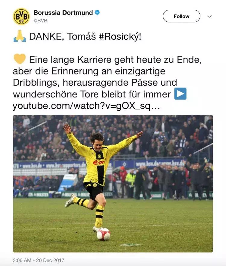 捷克球员托马斯罗西基,值得致敬的足球运动员