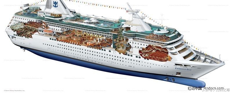 豪华邮轮实拍高清图片,豪华游轮剖面高清图
