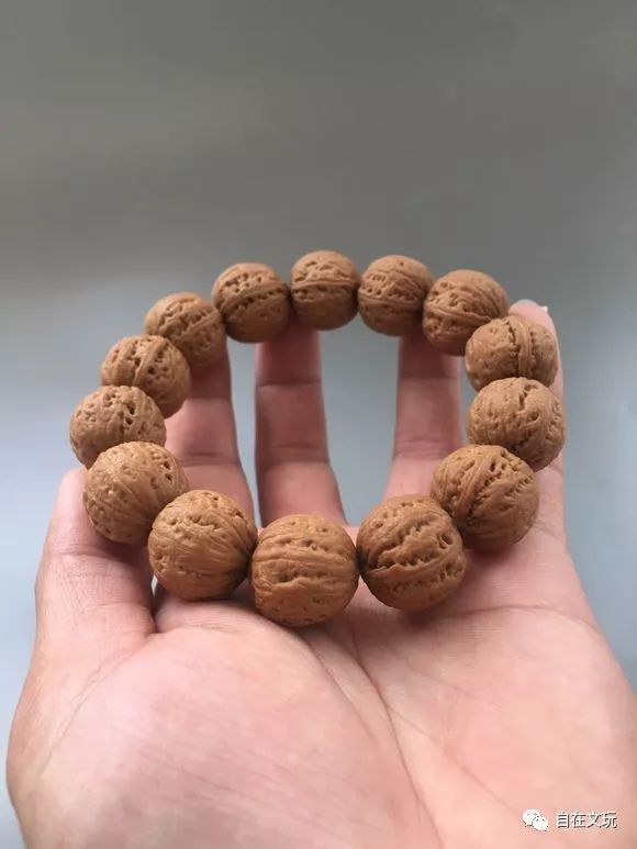 野生京八棱小核桃手串,野生雕刻小核桃手串